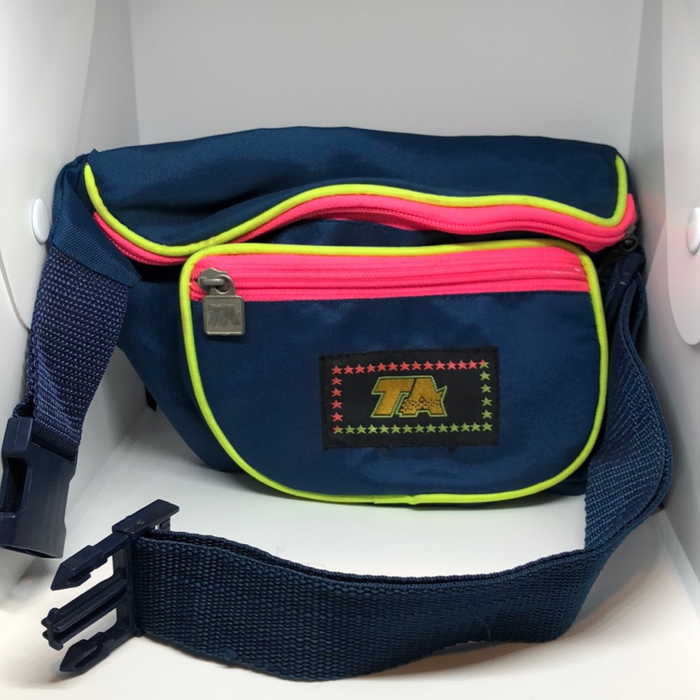 Vintage TA fanny pack. Neon colors.
